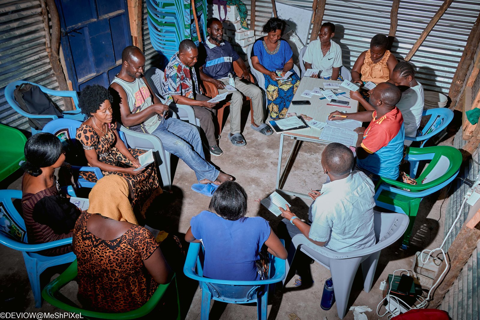 PRODEVIOW community members in a VSLA group meeting