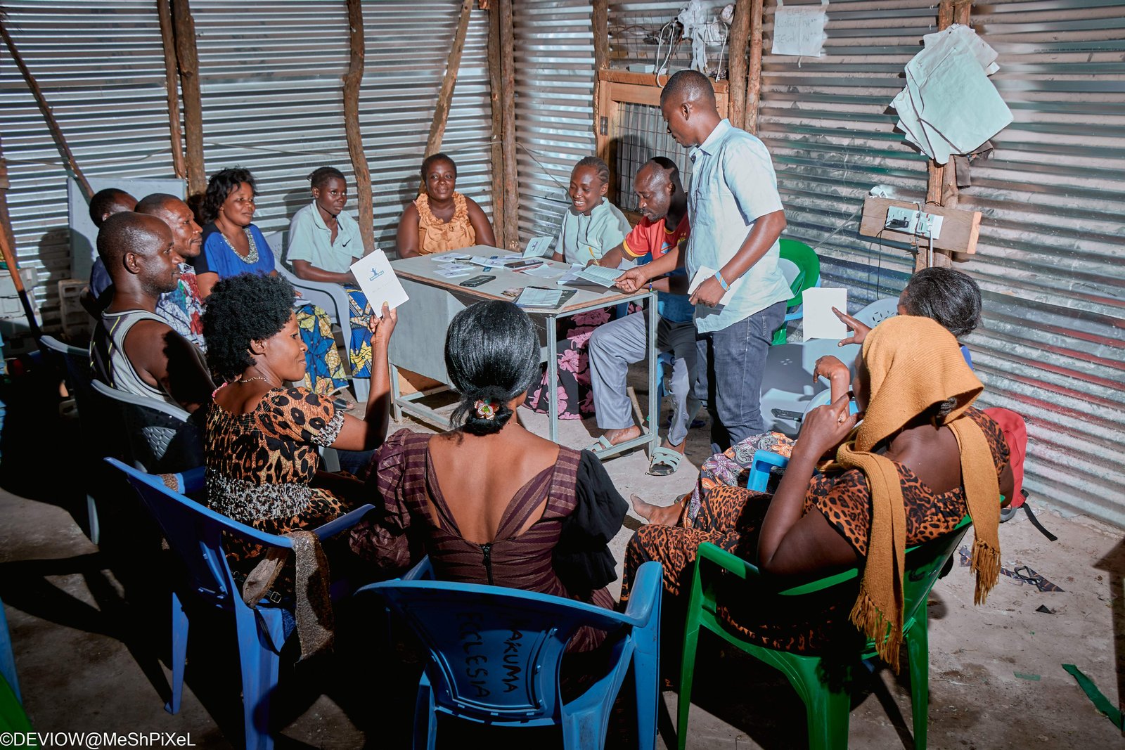 VSLA group financial session in Kakuma